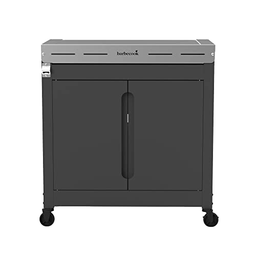 barbecook Premium Buddy Outdoor grilltisch mit stauraum und integrierter Flaschenöffner für Gasgrill, 84 x 46 x 90 cm von barbecook