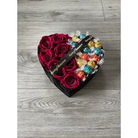 Liebe Herz Samt Premium Seide Rose Schokolade Box - Hutschachtel, Wohnkultur, Blumenschmuck, Jubiläum, Blumenkasten, Geschenk Zum Valentinstag von barsofheaven