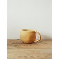 Tasse in Dijon - Keramiktasse Handgemachter Becher Keramik Steinzeug Gelber Teetasse Kaffeebecher Handgemacht Senf von bartoncroft