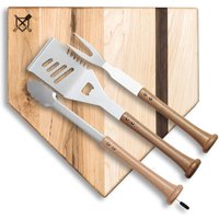 12 "Anpassbares Silver Slugger Bbq Home Plate Board Und Grill-Werkzeugset - Baseball von baseballbbqcom