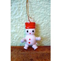Vintage Holz-Schneemann-Ornament Vintage Holz-Schneemann-Ornament von basicallyBaca