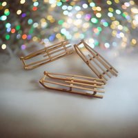 Deko-Holzschlitten Mini-Schlitten Verschiendene Größen 3 Stück 5-30cm Lang von bastelixEU