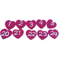 Filzherzen Mit Klebepunkt Für Advent Zahlen 1-24 Rot 5cm Filzherzen Mit Klebepunkt Für Advent Zahlen 1-24 Rot 5cm von bastelixEU