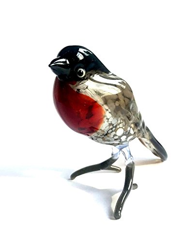 Gimpel Stehend - Vogel Figur aus Glas - Spatz Rot Dompfaff Deko von basticks