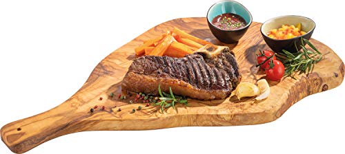 Batania Olivenholzbrett, Brotzeitplatte, Holzbrett mit Griff | ca. 40 x 18 cm Batania Olivenholzbrett, Brotzeitplatte, Holzbrett mit Griff | ca. 40 x 18 cm von BATANIA