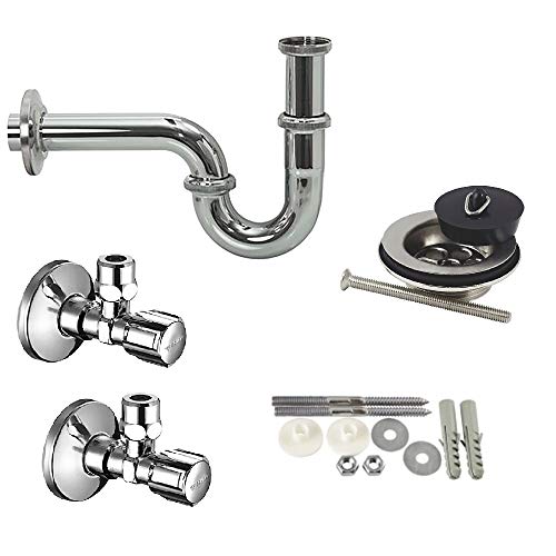 bath & more 150013594 Ablaufgarnitur-Set 2 für Warmwasser, 5-teilig, chrom von bath & more