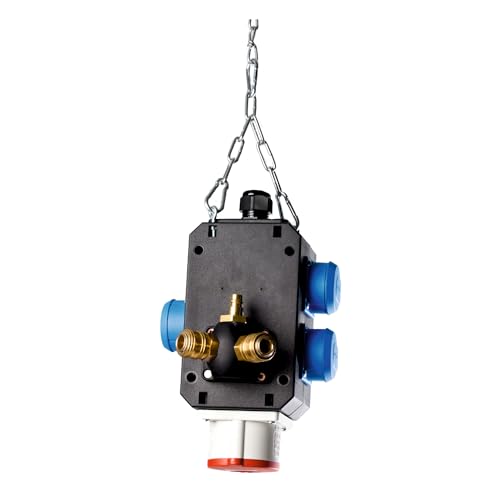 Energiewürfel: 3 x Schuko 230V, 16A + 1 x CEE 400V, 16A, mit Druckluft von bauCompany24