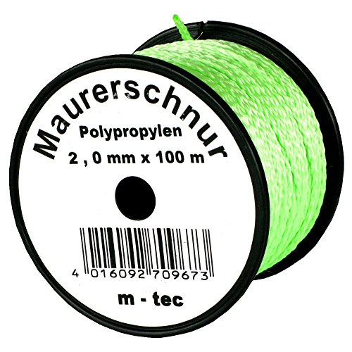 Lot-Maurerschnur 100 m x Ø 2,0 mm Grün-Fluoreszierend von bauCompany24