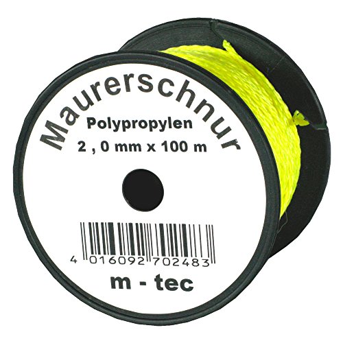 Lot-Maurerschnur 100 m x Ø 2,0 mm Gelb-Fluoreszierend von bauCompany24