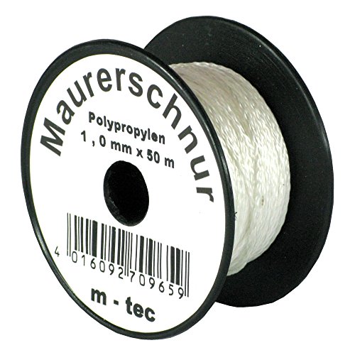 Lot-Maurerschnur 50 m x Ø 1,0 mm Weiss von bauCompany24