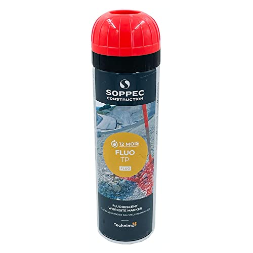 bauCompany24 Markierungsspray 'FLUO-TP' Neon-Rot, 500 ml von bauCompany24