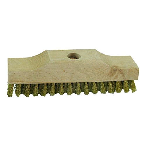 bauCompany24 Messing-Schrubber 220 x 60 x 25 mm, ohne Stiel, Gelb von bauCompany24
