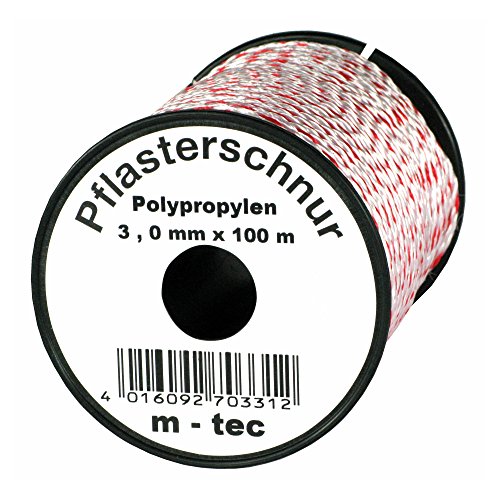 Pflasterschnur 100 m x Ø 3,0 mm Rot-Weiss von bauCompany24