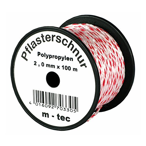 Pflasterschnur 100 m x Ø 2,0 mm Rot-Weiss von bauCompany24