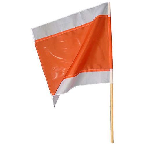 bauCompany24 Warnflagge 750 x 750 mm, weiß-orange-weiß von bauCompany24