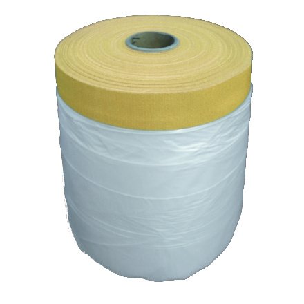 20 Rollen bauFIT Krepp-Masker je 140 cm x 33 m Abklebeband PLUS Abdeckfolie Feinkrepp Folienklebeband Krepp Klebeband Malerkrepp Abdeckband Malerfolie 1400 mm von bauFIT