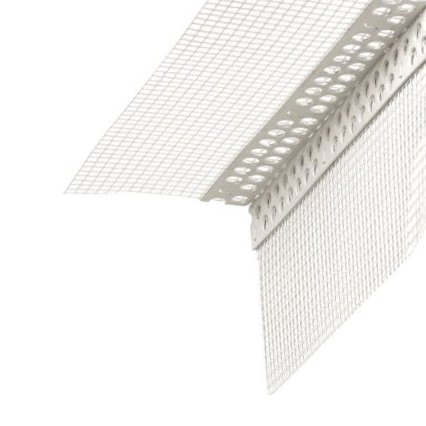 bauFIT Gewebeeckwinkel 10cm x 15cm x 2m | Gewicht: 165g/m² | Alkalibeständig | Glasfaser-Gewebe mit PVC-Ecken | 25 Stäbe | 50m Armierungsgewebe | Hohe Reißfestigkeit | Schiebefest & Imprägniert von bauFIT