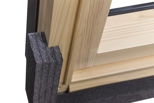 BAUBAY Dämm- und Anschluss-Paket für Dachfenster + Dämmrahmen 78 x 140 – VELUX, FAKRO, OptiLight, ARON, Solstro, RoofLITE+ und andere Dachfenster Marken von baubay