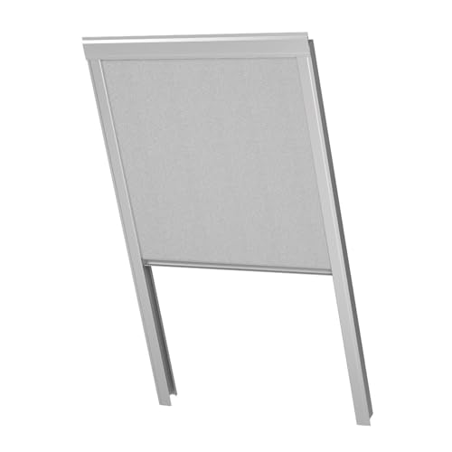 BAUBAY Verdunkelungs-Rollo für Dachfenster Hellgrau FAKRO | ARON | OptiLight | ERW,Fenstercode: 78/118 – einfache Montage | Fast vollständige Verdunkelung | schmutzresistentes Material von baubay