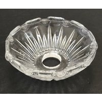 Runder Gewölbter Glaskerzenuntersetzer Bobeche 4, 5-Zoll-Weinlese-Leuchter-Einsatz von baublesandblingforu