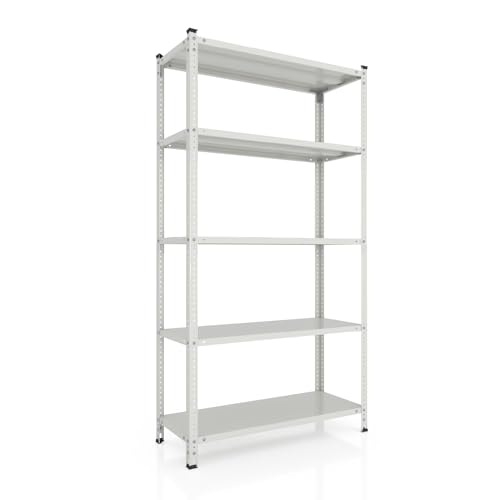 baudim - Metallregal: Flexibles Schraubregal für Lager und Werkstatt. Robustes Stahlregal mit anpassbaren Böden platzsparendes Lastenregal für effiziente Organisation 180x100x50 - Weiß baudim - Metallregal: Flexibles Schraubregal für Lager und Werkstatt. Robustes Stahlregal mit anpassbaren Böden platzsparendes Lastenregal für effiziente Organisation 180x100x50 - Weiß von baudim