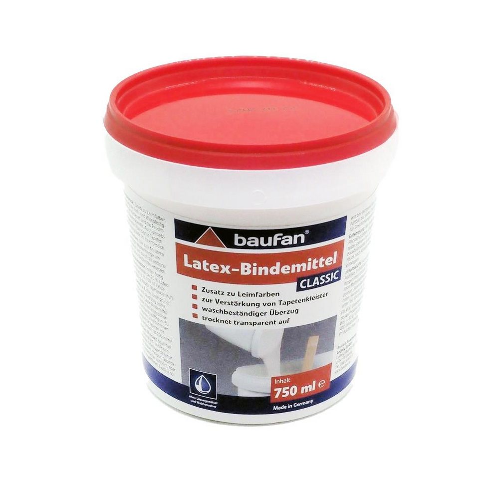 baufan® Haftgrund Latex-Bindemittel classic, 750 ml, transparent, seiden-glänzend, für Tapeten-Versiegelung von baufan®