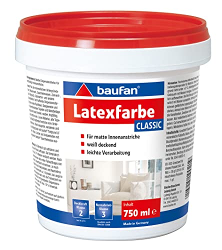 baufan Latex Weiß Classic 750 ml - Latexfarbe … von Baufan