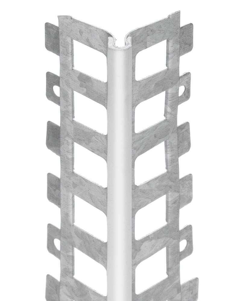Baukom Außenputzprofil Stahlblech verzinkt mit PVC-Überzug weiß, 250 cm von baukom