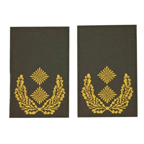 Rangabzeichen mit Hakenklettbandfläche oliv mit goldenem Stick Generalmajor von baum-m gmbh