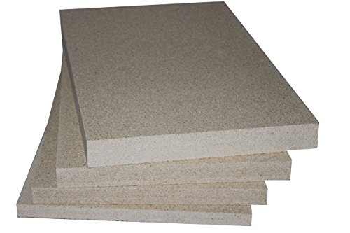 Vermiculite Schamotte Ersatz, 2 Platten 500 x 300 x 30 mm, Feuerraum Auskleidung von baustoffe-walter