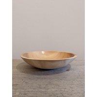 Gedrechselte Holzschale Kirschholz | 20 X 4, 5 cm - Handgefertigte Obstschale Brotschale Rustikal Deko Unikat Geschenkidee Aus Holz von bavarianwoodenart
