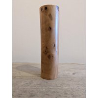 Gedrechselte Holzvase Apfelholz | 6, 5 X 25 cm - Handgefertigte Dekovase Blumenvase Rustikal Unikat Aus Holz Geschenkidee von bavarianwoodenart