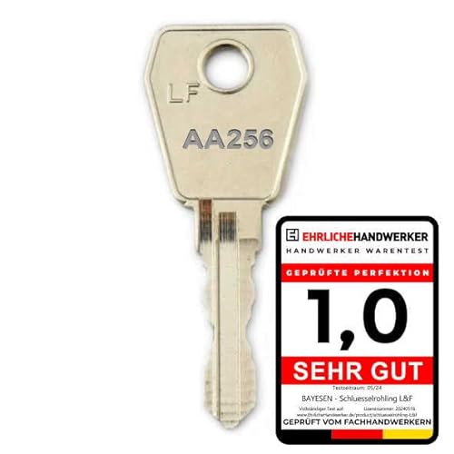Ersatzschlüssel Kompatibel mit Lowe & Fletcher L&F Schlüssel nach Code AA144 - für Möbelschlösser usw. Nachschlüssel Zusatzschlüssel - Schließung von bayesen