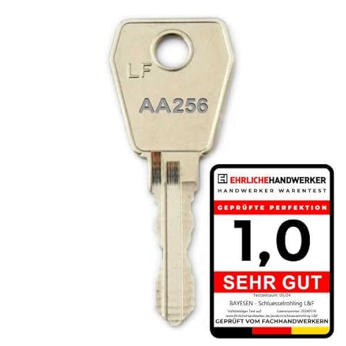 Ersatzschlüssel Kompatibel mit Lowe & Fletcher L&F Schlüssel nach Code AA475 - für Möbelschlösser usw. Nachschlüssel Zusatzschlüssel - Schließung von bayesen