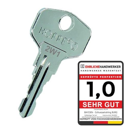 HOPPE Ersatzschlüssel für abschließbare Fenstergriffe - Schließung 2W202 - Nachschlüssel, Zusatzschlüssel von bayesen