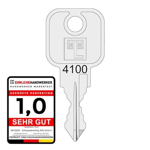MLM EuroLocks BISLEY L&F Ersatzschlüssel - Schließung 4065 Für Hebelzylinder, Möbelschlösser und Schrankschlösser - Nachschlüssel & Zusatzschlüssel nach Code von bayesen