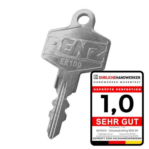 RENZ Ersatzschlüssel - Schließung ER018 - mit Original RENZ Kopfform Schlüssel nach Code - Nachschlüssel - Zusatzschlüssel - Briefkastenschlüssel - Schlüsseldienst von bayesen