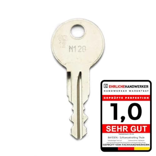 Thule Ersatzschlüssel N119 - Hochwertiger Ersatz Schlüssel für Dachboxen & Fahrradträger von bayesen