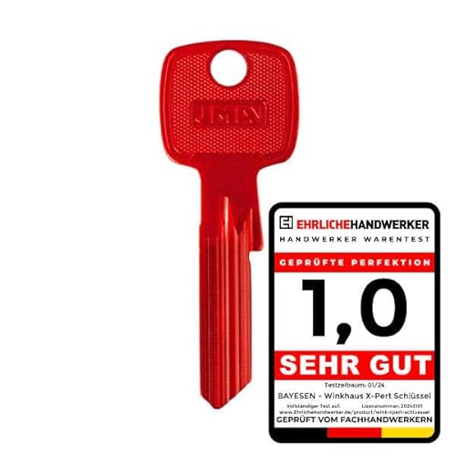 Winkhaus X-Pert Schlüssel - mit Original Kopfform Schlüssel mit hoher Passgenauigkeit nach Code XR - Schlüsseldienst Nachschlüssel Farbige Ersatzschlüssel (Rot) von bayesen