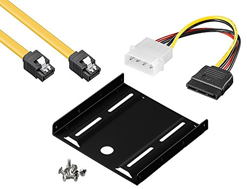 baytronic Einbauset Einbaurahmen für 2,5" Festplatten/SSD's auf 3,5" Adapter Mounting Frame Halterung Schienen inkl. 30cm SATA Kabel + 4Pin Sata Adapter baytronic Einbauset Einbaurahmen für 2,5" Festplatten/SSD's auf 3,5" Adapter Mounting Frame Halterung Schienen inkl. 30cm SATA Kabel + 4Pin Sata Adapter von baytronic