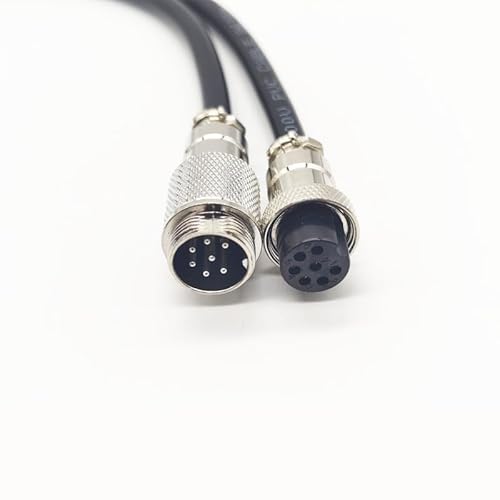 16.4 ft GX16 7 polig Mann zum weiblichen Kopf Luftfahrt Kabel, GX16 7Pins Weiblich zum männlichen Stecker Elektrische Kabel Panel Mount Kreismetall Luftfahrt Adapter Kabel für Schiffe 22AWG (5meter) von bayzconn