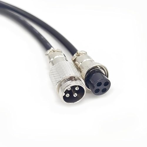 32.8 ft GX16 4 polig Mann zum weiblichen Kopf Luftfahrt Kabel, GX16 4Pins Weiblich zum männlichen Stecker Elektrische Kabel Panel Mount Kreismetall Luftfahrt Adapter Kabel für Schiffe 20AWG (10meter) von bayzconn