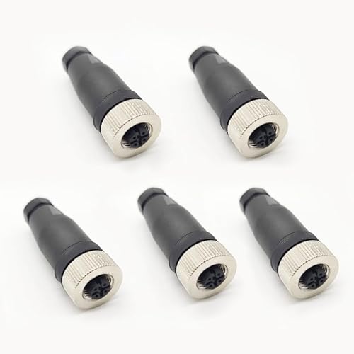 5 Stücke M12 4 poliger Weibliche Rundsteckverbinder, vor Ort montiert mit 12mm verdrahtetem Sensor industrieller Rundstecker IP67 ungeschirmter A Code gerader 250V 4A 5 Stücke M12 4 poliger Weibliche Rundsteckverbinder, vor Ort montiert mit 12mm verdrahtetem Sensor industrieller Rundstecker IP67 ungeschirmter A Code gerader 250V 4A von bayzconn