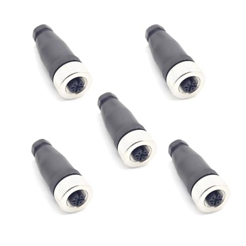 5 Stücke M12 5 poliger Weibliche Rundsteckverbinder, vor Ort montiert mit 12mm verdrahtetem Sensor industrieller Rundstecker IP67 ungeschirmter A Code gerader 125V 4A 5 Stücke M12 5 poliger Weibliche Rundsteckverbinder, vor Ort montiert mit 12mm verdrahtetem Sensor industrieller Rundstecker IP67 ungeschirmter A Code gerader 125V 4A von bayzconn