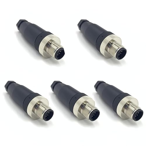 5 Stücke M12 8 poliger Stecker Rundsteckverbinder, vor Ort montiert mit 12mm verdrahtetem Sensor, industrieller Rundstecker IP67 ungeschirmter A Code gerader Stecker 60V 4A 5 Stücke M12 8 poliger Stecker Rundsteckverbinder, vor Ort montiert mit 12mm verdrahtetem Sensor, industrieller Rundstecker IP67 ungeschirmter A Code gerader Stecker 60V 4A von bayzconn