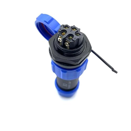 Anschlussstecker Luftfahrtstecker SP21 5 Polig, 5 Pin Lötfreier Aviation-Stecker IP68 Wasserdichter und Staubdichter Luftfahrtstecker für Außenlampen Verwendet 500V 30A (12AWG Kabel Schraub-Crimp) von bayzconn