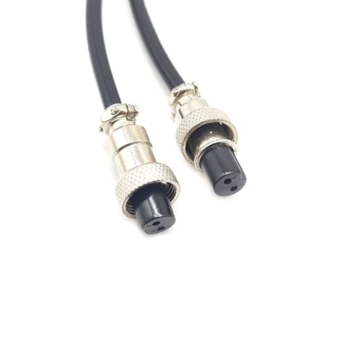 GX12 2 Polig Kabel Doppelte weibliche Kopf Luftfahrt Cordset, GX12 2 Pin Panel Mount Circular Metall Luftfahrt Connector Kabel Weiblich zum weiblichen Adapter Kabel (1Meter/3.28ft) von bayzconn