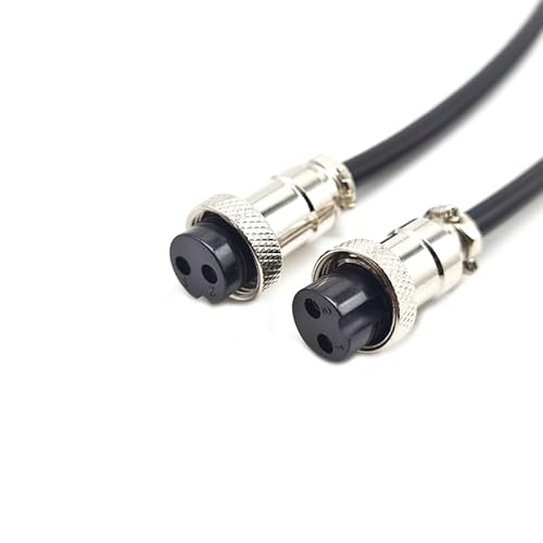 bayzconn GX16 2 Pin Kabel Doppelte weibliche Kopf Luftfahrt Cordset, GX16 2 Pin Panel Mount Circular Metall Luftfahrt Connector Kabel Weiblich zum weiblichen Adapter Kabel (1Meter/3.28ft) von bayzconn