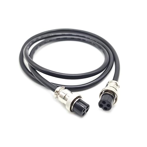 GX16 4 Pin Kabel Doppelte weibliche Kopf Luftfahrt Cordset, GX16 4 Pin Panel Mount Circular Metall Luftfahrt Connector Kabel Weiblich zum weiblichen Adapter Kabel (1Meter/3.28ft) von bayzconn