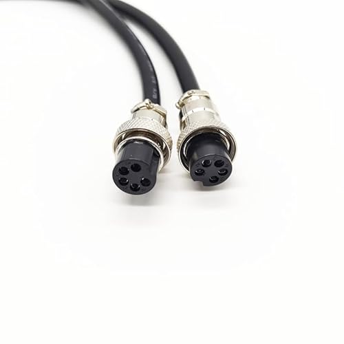 bayzconn GX16 5 Pin Kabel Doppelte weibliche Kopf Luftfahrt Cordset, GX16 5 Pin Panel Mount Circular Metall Luftfahrt Connector Kabel Weiblich zum weiblichen Adapter Kabel (10Meter/32.8ft) von bayzconn